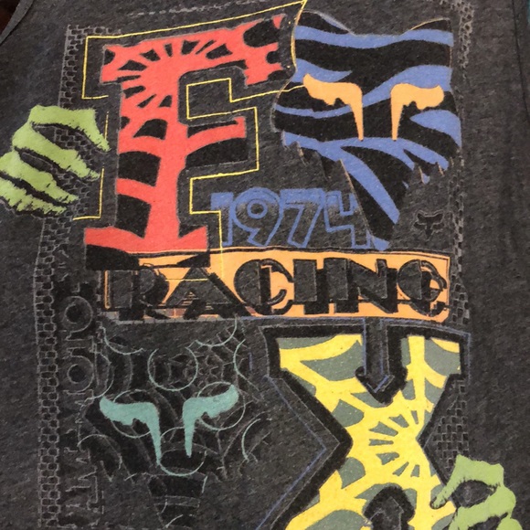 Fox Other - Mens Fox Racing tank top zebra and vintage logo